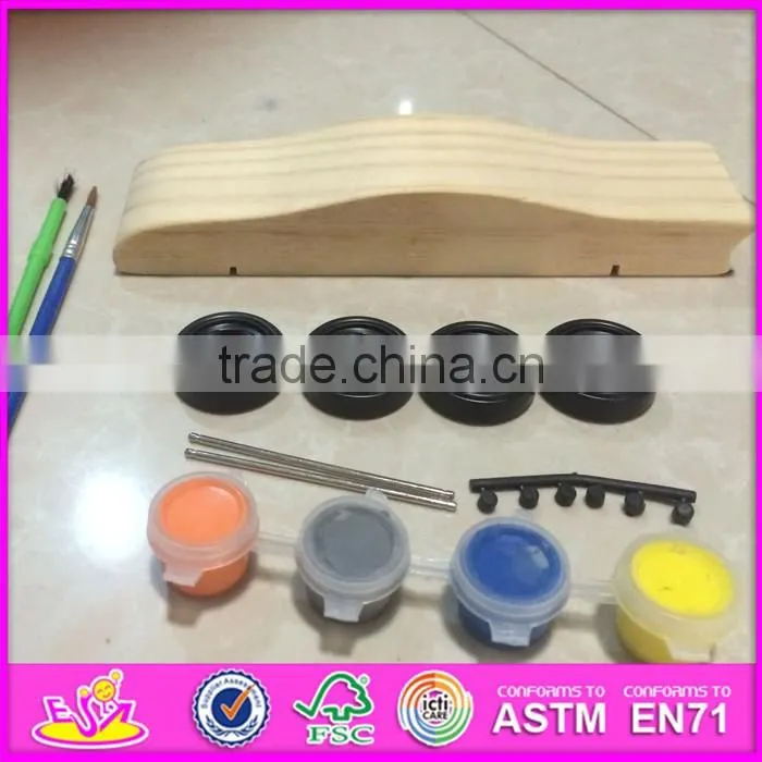 2016 new design children wooden diy drawing toy W03A084
