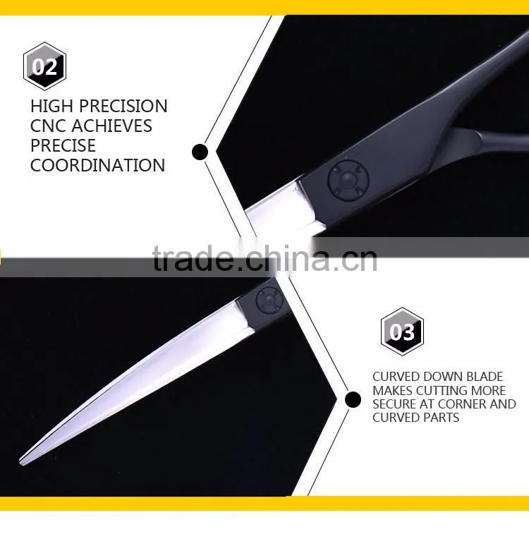 Black 7" Dog Cat Professional Pet Grooming Scissors Pet Shears Hair Tools