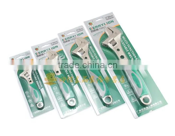 Berrylion 300mm/12" Adjustable Wrench CR-V Multifunctional Adjustable Wrench
