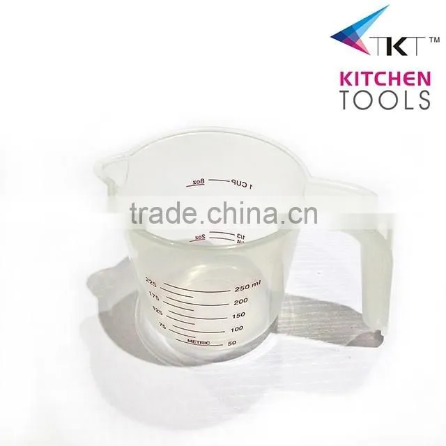 Cheap PP Plastic 1000ML/500ML/250ML Kitchen Measuring Cup, plastic measuring cup