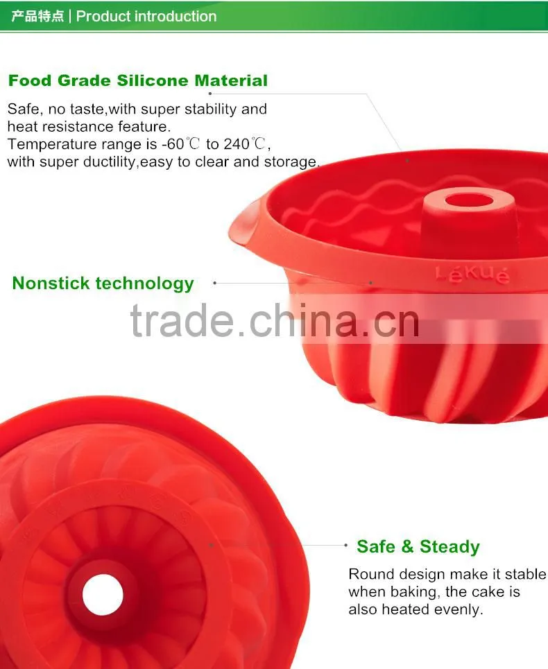 Siliconce Cake Tools Cake Moulds Eco-Friendly Cooking Tools silicone cake mold Eight points scone