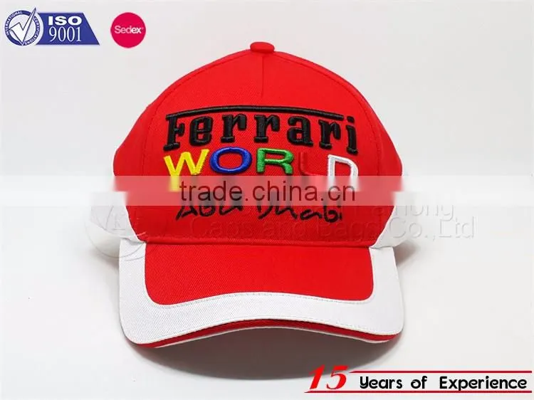 6 panel 100% cotton baseball hats and caps