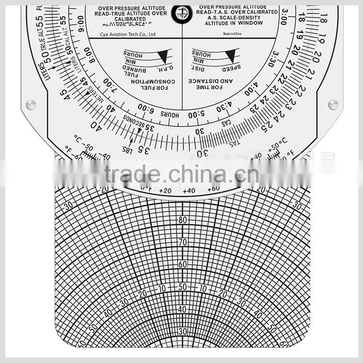 CYA Brand metal flight computer Aviation plotter E6B for pilot training #E6B-M