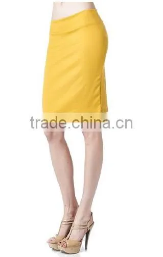 Custom Women's From Office Wear to Stretch Fabric Casual Above Knee Pencil Skirt
