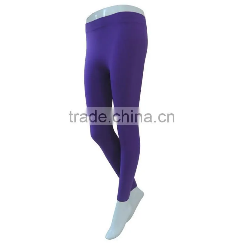 Cheap purple seamless leggings ladies underwear elastic full long sexy women leggings