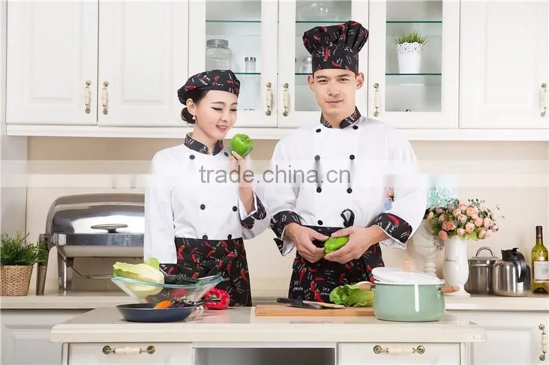 Juqian 2016 custom fashion design hotel workwear white executive chef uniform
