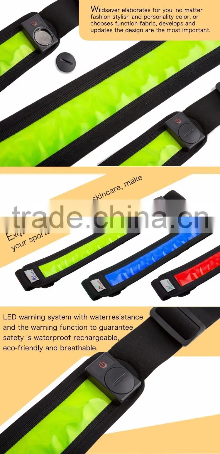 Outdoor LED flashing adjustable waist trimmer belt