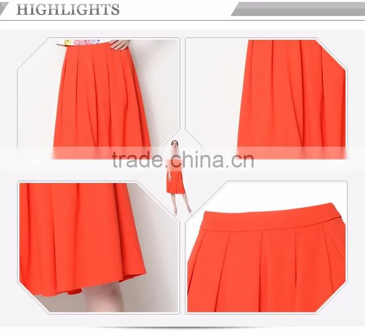 ODM & OEM Services Lovely Knee Length Cheap Pleated Skirts
