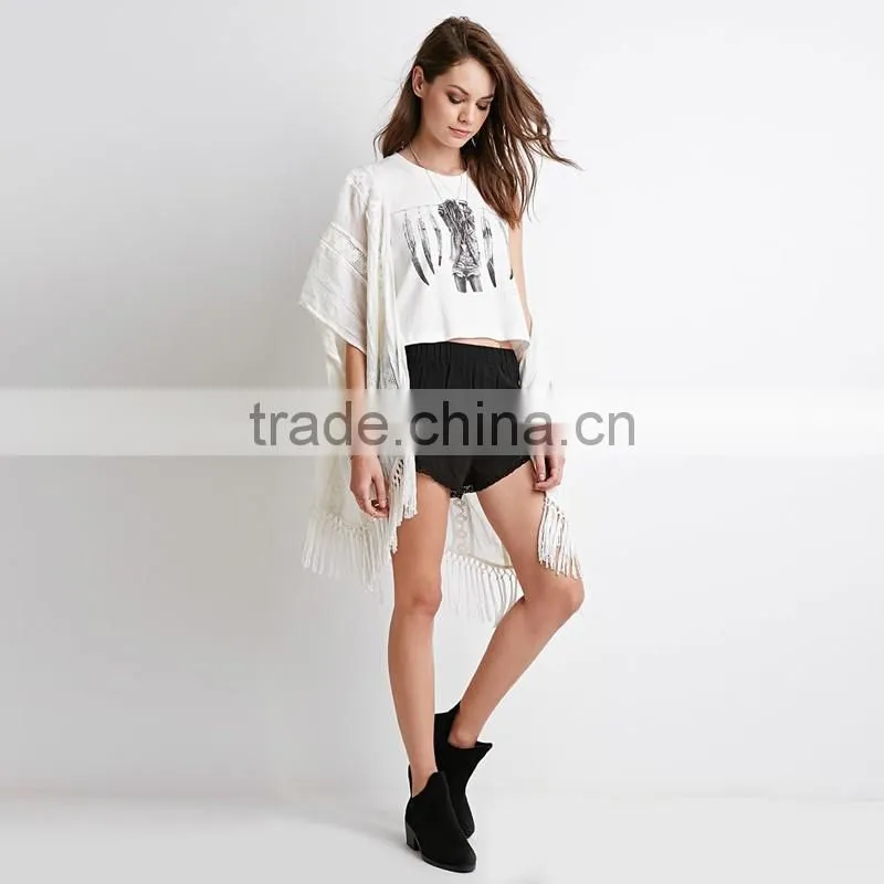 oem service custom sexy retro printed raw cuff sleeveless crop tops/t shirt