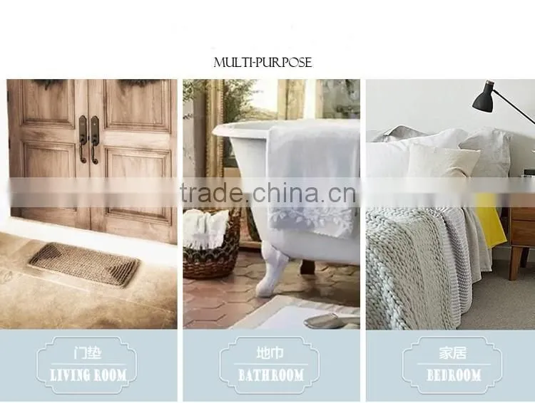 China supplier custom jacquard hotel bath mat sets