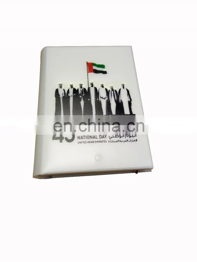 2017 Custom LED Lighting Up Diary/Notebook With Fiber Optic