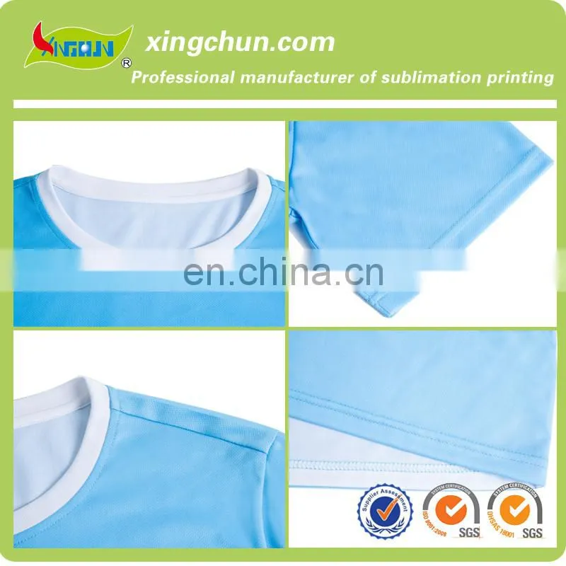 Hot sale simple design 100% polyester wholesale customize dye sublimation printing T shirts