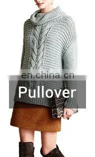 100% Manhand Chunky Knitted Turtlenck Long Sleeves Sweater In White