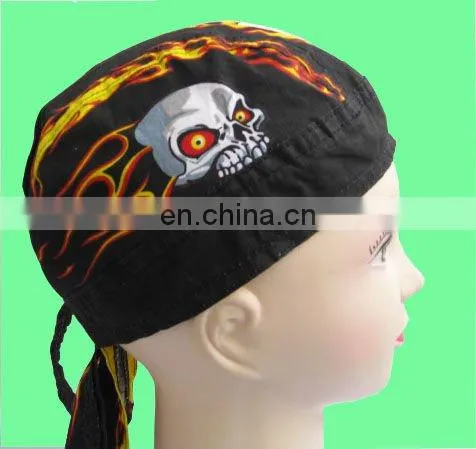 Active printed 100%cotton, bandana cap,pirate cap,doo-rag