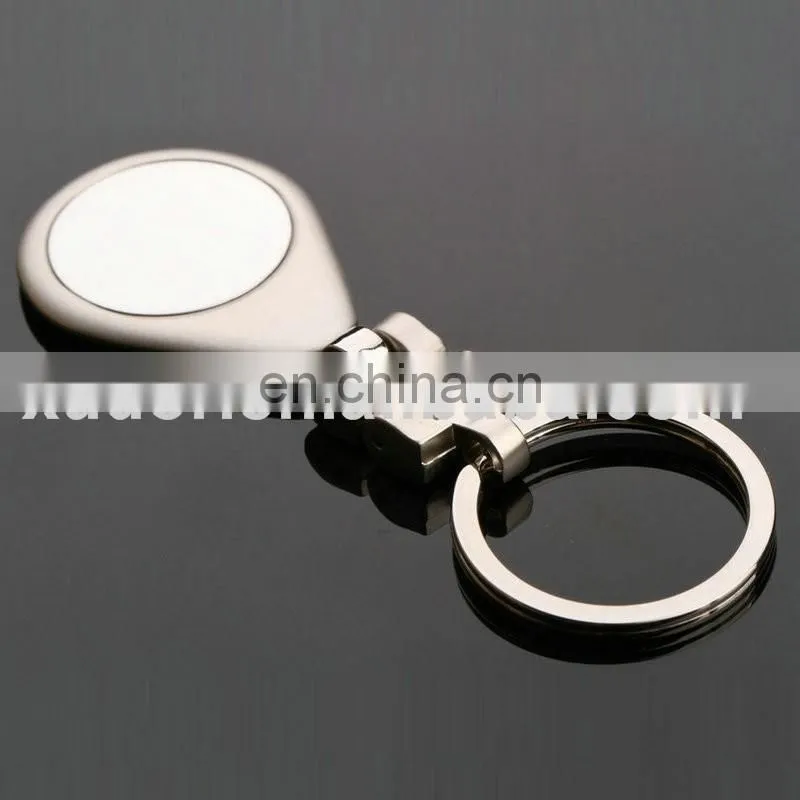 China Keychain manufacturer wholesale enamel round engrave pendant keyfinder/custom metal keyrings