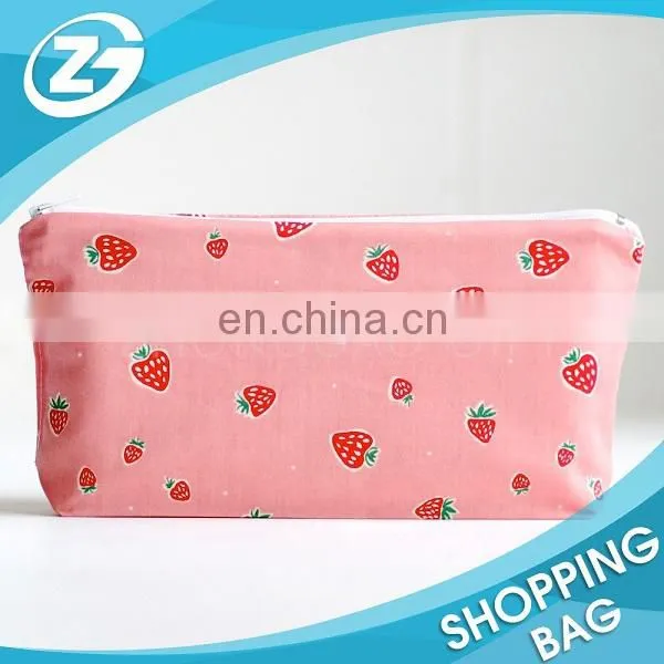 Small Cotton Canvas Fabric Zipper Bag
