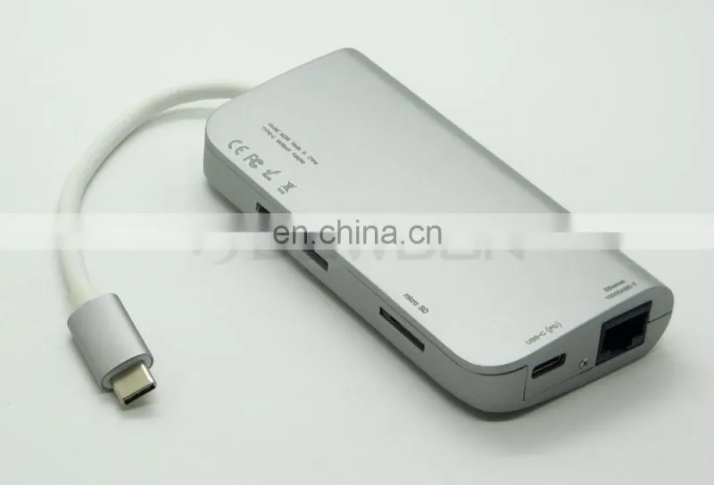 USB C Hub 8 in 1 Multi Port Adapter Type C Combo Hub for Macbook pro