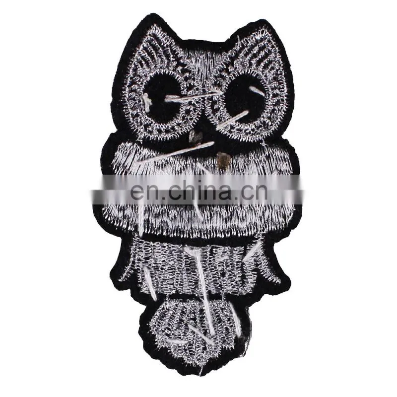 2017 Handmade Beaded Rhinestone Owl Patches Applique For Brooch Clothing