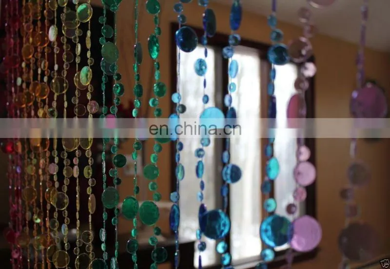 Rainbow Champagne Bubbles Beaded Curtains