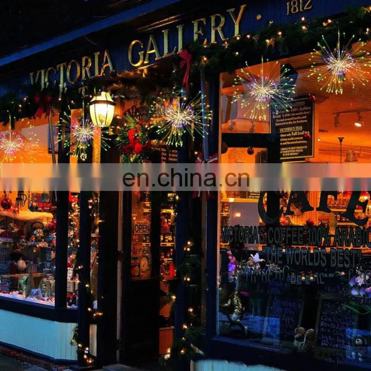 2019 remote control 8 Modes Dimmable Battery Operated Hanging Starburst LED Bouquet Shape string Lights