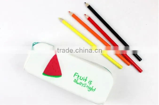Popular Manufactory Price Silicone Square Zippered Pencil Case For Kids