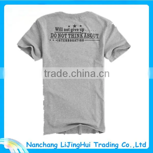 2015 hotest sale custom 100% cotton high quality plain t-shirt