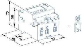 Single Phase electronic energy meter with Prepaid IC Card