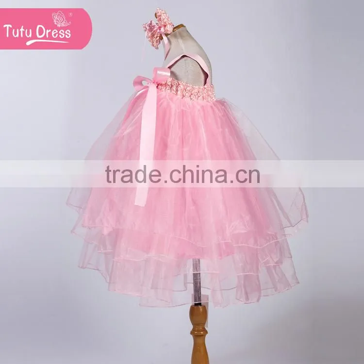 Angel flying style over shoulder girls' dress with flower series prothorax