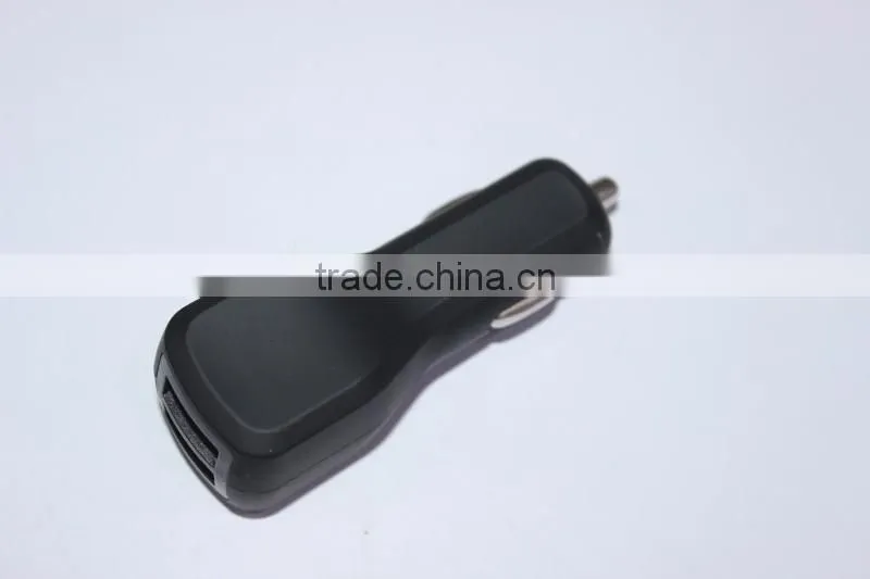 3.1Amp 3100mA output dual 2nd USB vehicle auto car charger with black painting rubberized finished
