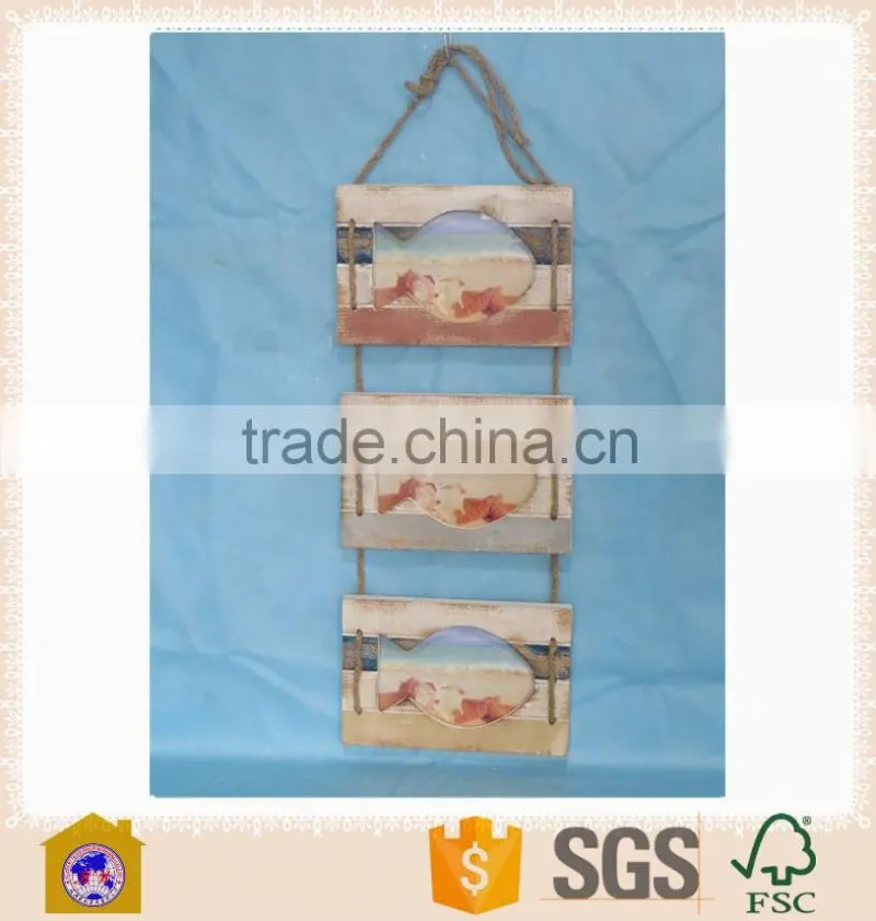 cheap vintage shabby chic hanging wooden photo frame wholesale for home decor. HW15A00558