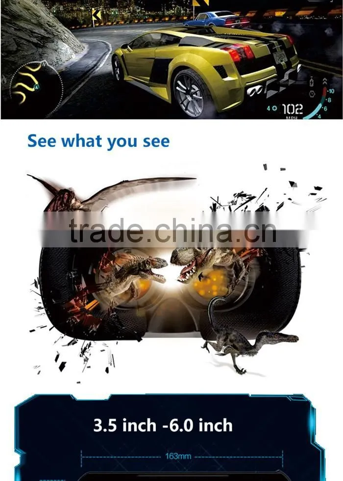 2016 NEW Innovative 3rd Generation Virtual Reality Glasses,VR Box,VR Glasses with bluetooth remote