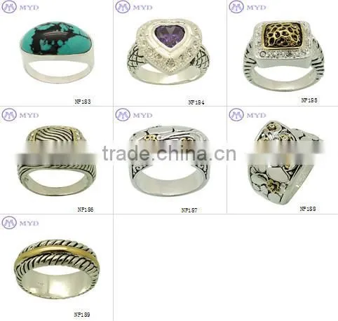 925 sterling silver yellow stone ring