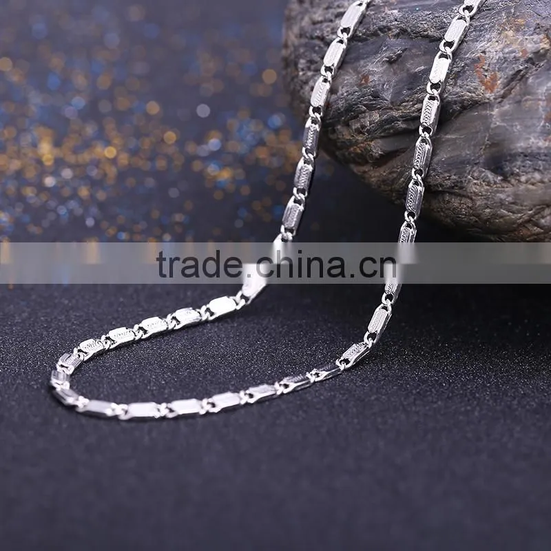 Hot Sales Wholesale Fashion Rhodium Plated Chain Of Beautifu Necklace Jewelry