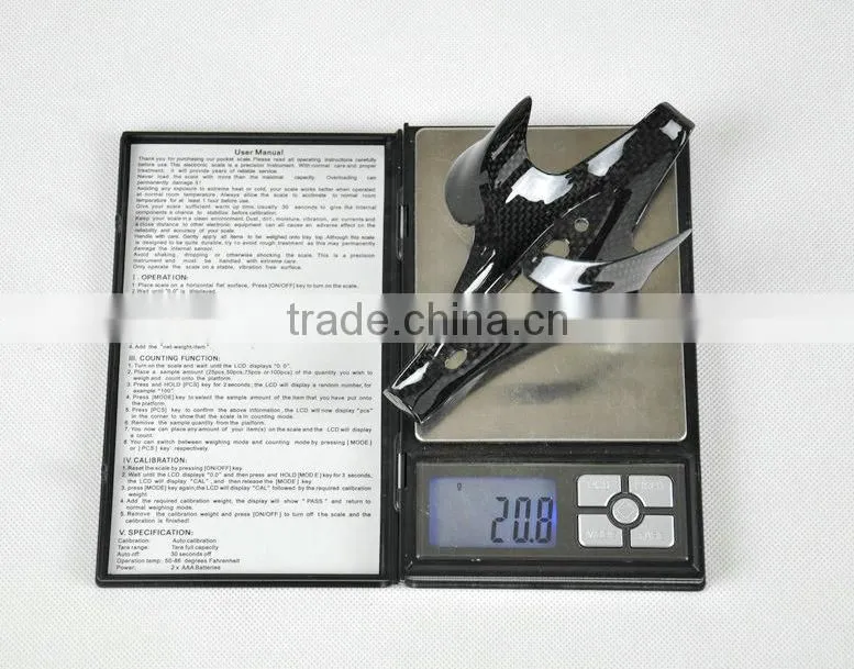 3K Clear Bicycle Accessories China Carbon Bottle Cage Bottle Holder