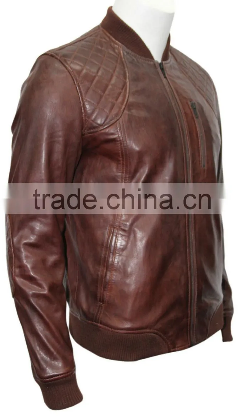 Brown leather jackets for men