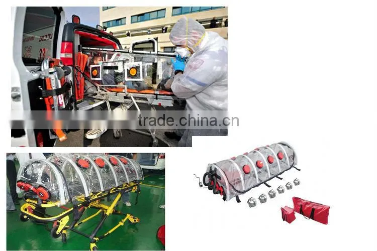 Ebola virus Isolation stretcher to cut off the air