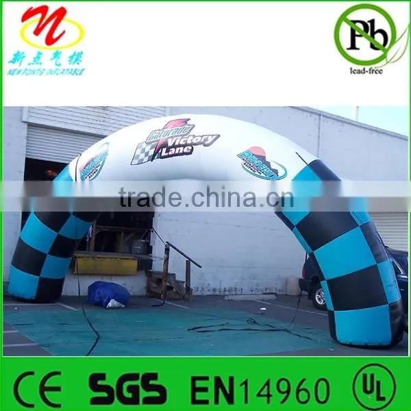 Inflatable finishing line arches for outdoor racing