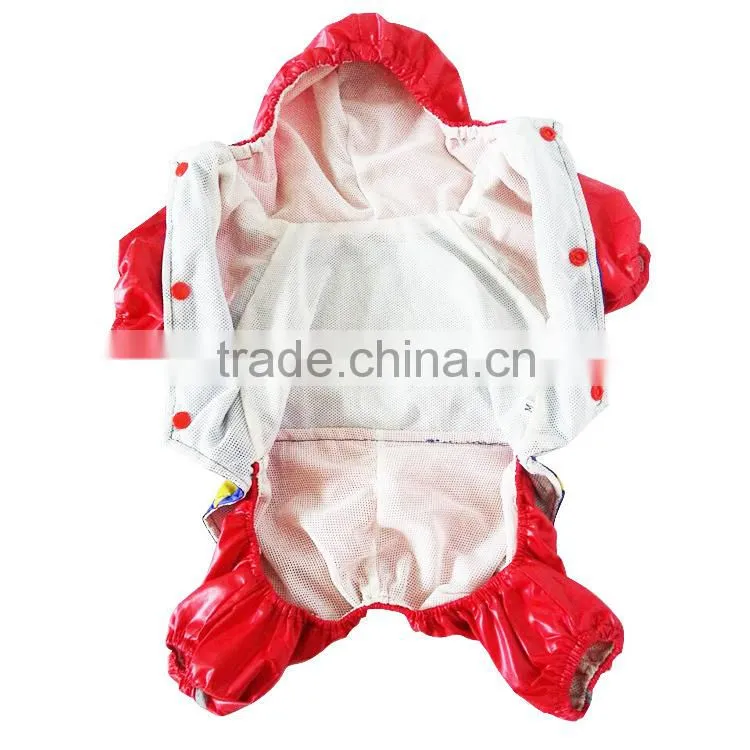 Dog Superman Raincoat with Waterproof Windcoat Material and Mesh Fabric Lining fit for Spring Summer and Early Autumn