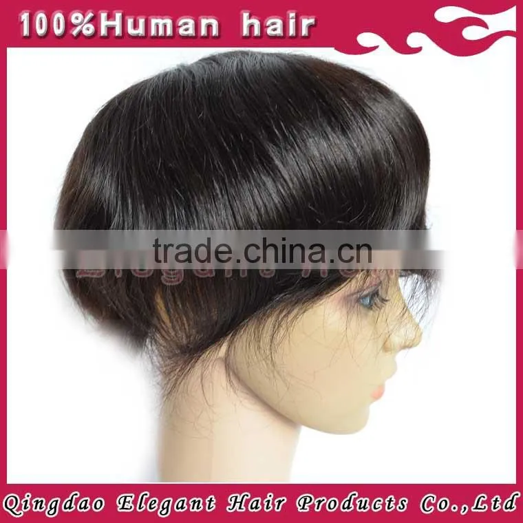 Qingdao elegant hair 100% remy top quality men toupee