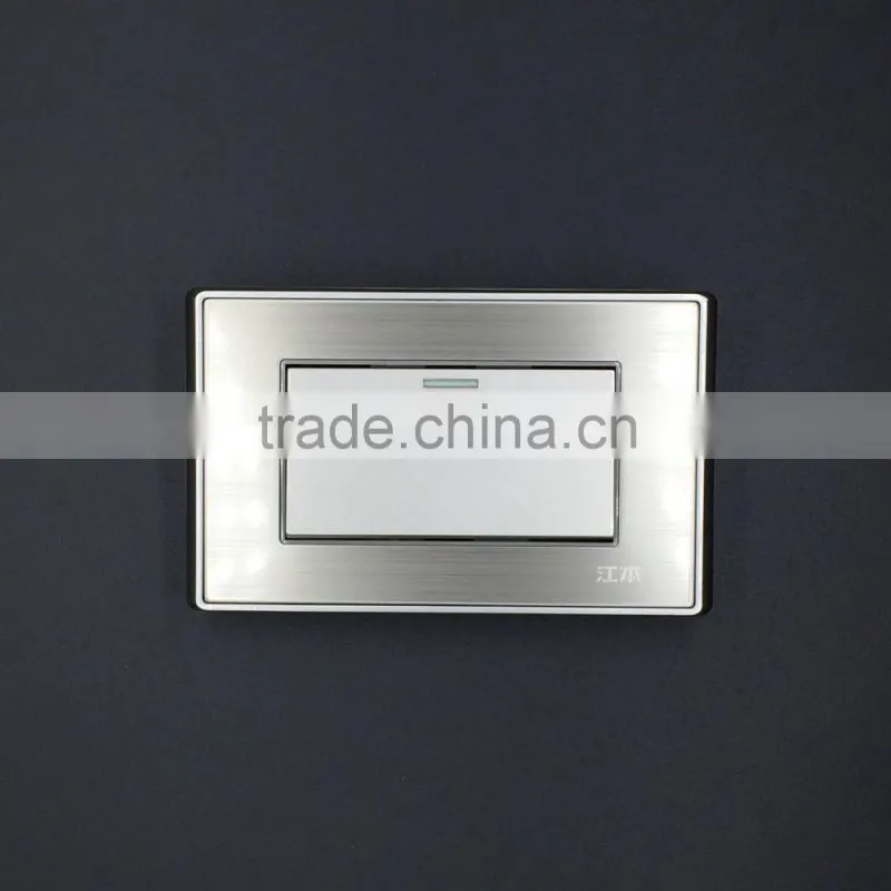 One gang stainless steel wall switch, one gang big button stainless steel wall switch