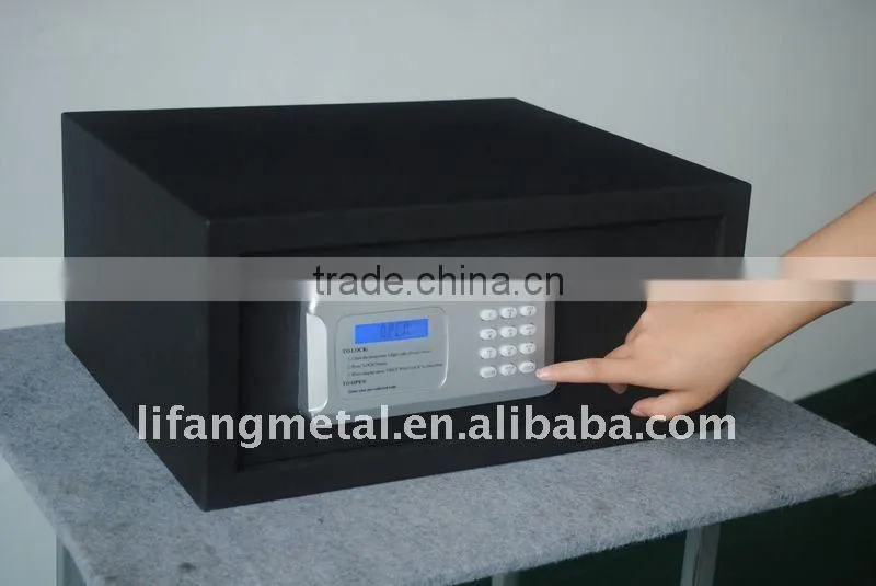 Motorized hotel safe box, LCD display, for 17"laptop
