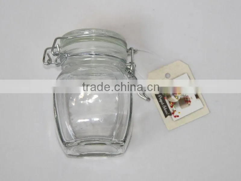 slim bottle glass jars with lids for jam/sauce