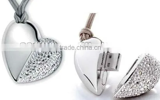 Love heart pink Jewelry usb flash drive