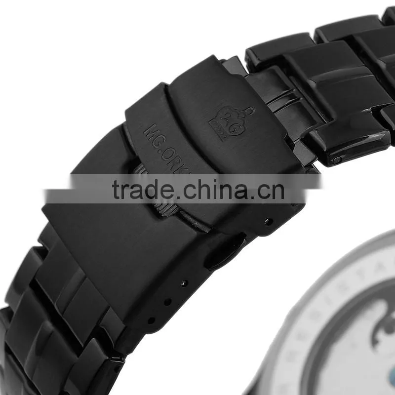 Black Tourbillon Mechanical Watch WM372 Teenage Fahion Watches