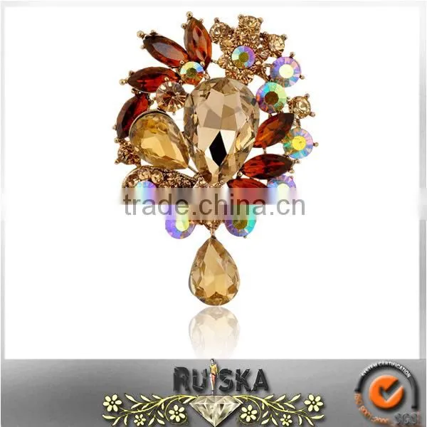 Fashion New Trend Colorfu Stone Brooch