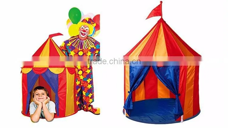 Children's Indoor Play House Outdoor Castle Tent Portable Baby Kids Folding Circus Tent