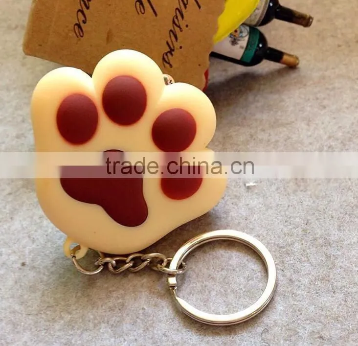 New arrive Lovely cat claw LED lights sound key chains cat meow gift Bag accessories gift for Children