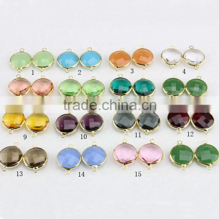 JF6577 Wholesale crystal glass bezel teardrop pendants