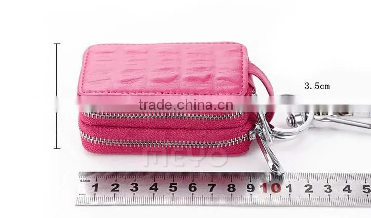 New style portable leather key holder wallet for teenager