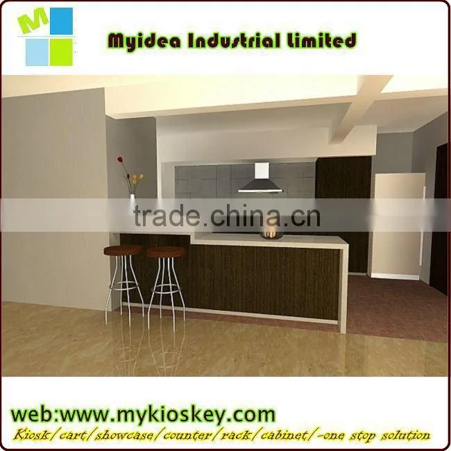 2015 Fantastic Design High Gloss Blue Cambered Surface Bar Counter bar counter plastic